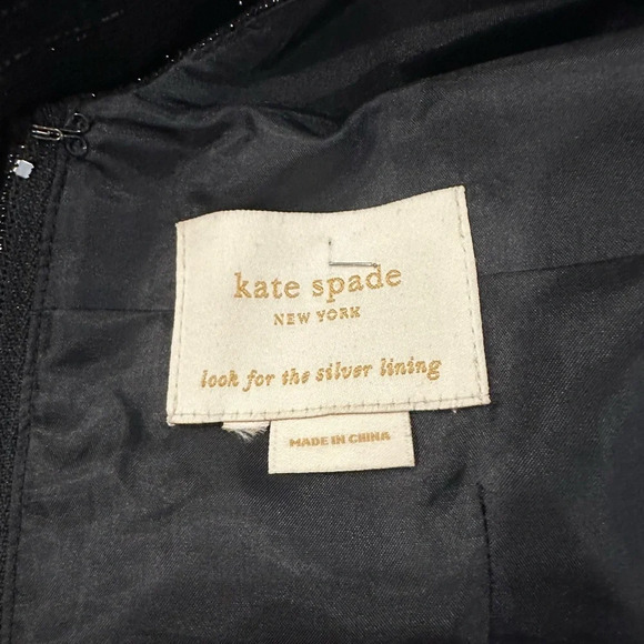 Kate Spade Black  Shimmer One Shoulder Formal Dress 8 - Picture 8 of 11